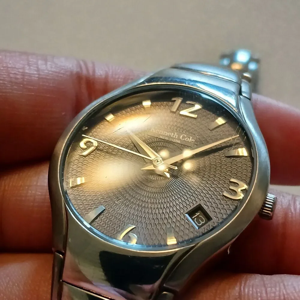 Kenneth Cole New York KC4381 Stainless Steel Women Watch Gray Textured Dial 31mm